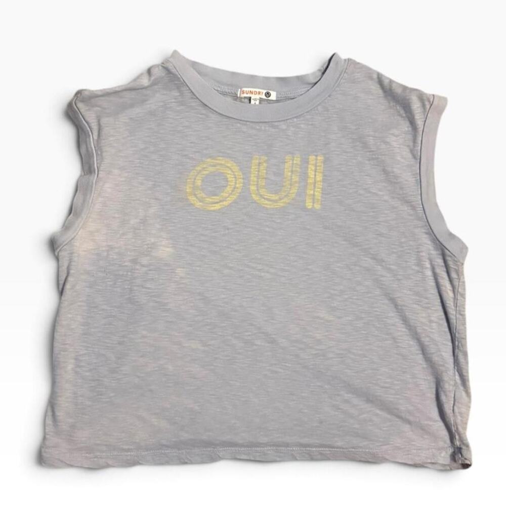 Anthropologie Sundry 'OUI' Graphic Muscle Tee